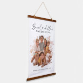 エレガント祖父母の孫の写真 吊り下げ型タペストリー (傾斜あり)