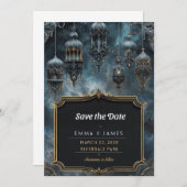 エレガント神秘的な日付保存招待状 招待状 (正面/裏面)