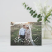 . .エレガント私たちは書道を結婚発展させた ポストカード (スタンド正面)