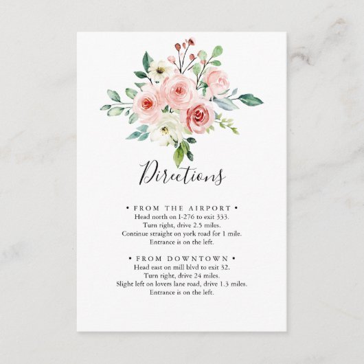 エレガント秋のフローラの結婚方向性 エンクロージャーカード (正面)