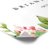 エレガント秋のフローラの結婚歓迎看板 ポスター (角)