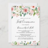 エレガント秋のフローラ第1聖餐式 招待状 (正面)