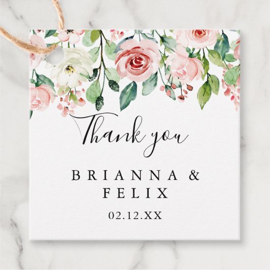 エレガント秋のフローラ結婚ズ フェイバータグ (正面)