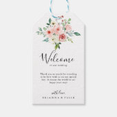 エレガント秋のフローラ結婚大歓迎 ギフトタグ (正面)