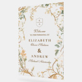 エレガント秋の植物体結婚枠 アクリルサイン (傾斜)