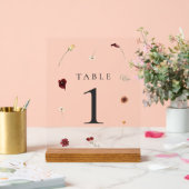 エレガント秋の結婚テーブル番号 アクリルサイン (ウェディング)