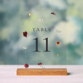 エレガント秋の結婚テーブル番号#10 アクリルサイン (ニュートラル)