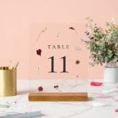 エレガント秋の結婚テーブル番号#10 アクリルサイン (ウェディング)