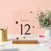 エレガント秋の結婚テーブル番号#12 アクリルサイン (ウェディング)