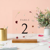 エレガント秋の結婚テーブル番号#2 アクリルサイン (ウェディング)