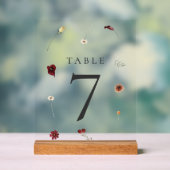 エレガント秋の結婚テーブル番号#7 アクリルサイン (ニュートラル)