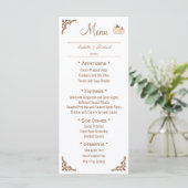 エレガント秋の結婚式メニューカード メニュー (スタンド正面)