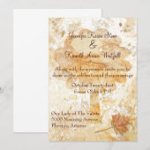 エレガント秋の結婚式招待状 招待状 (正面/裏面)