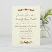 エレガント秋の結婚式招待状 招待状 (スタンド正面)