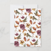 エレガント秋の結婚式 招待状 (裏面)