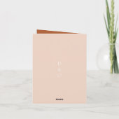 エレガント秋の色結婚 招待状 (裏面)