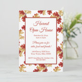 エレガント秋の葉ハーベスト葉オープンハウス 招待状 (スタンド正面)