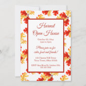 エレガント秋の葉ハーベスト葉オープンハウス 招待状 (正面)