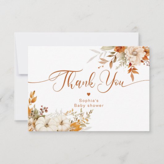 エレガント秋の赤ん感謝していだけ カード (正面)