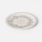 エレガント秋の野結婚花 ペーパープレート (アングル)