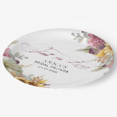 エレガント秋インラブブライダルシャワー ペーパープレート (アングル)