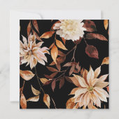 エレガント秋インラブブライダルシャワー 招待状 (裏面)