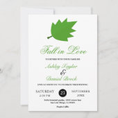 エレガント秋インラブ紅葉秋の結婚式 招待状 (正面)