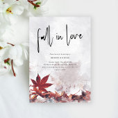 エレガント秋イン愛のメープル離れス結婚の 招待状