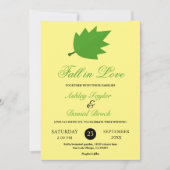 エレガント秋イン愛素朴離れ秋の結婚式 招待状 (正面)