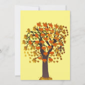 エレガント秋インLove Tree Yellow Autumn's 結婚 招待状 (裏面)