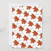 エレガント秋オレン葉ジ秋結婚フローラ 招待状 (裏面)