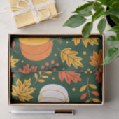 エレガント秋カボチャのパッチと紅葉 薄葉紙 (ギフト)