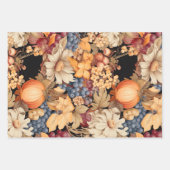 エレガント秋ハーベスタイリッシュスト ラッピングペーパーシート (正面)