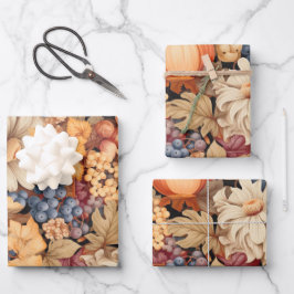 エレガント秋ハーベスタイリッシュスト ラッピングペーパーシート