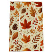 エレガント秋パターン ミディアムペーパーバッグ (裏面)