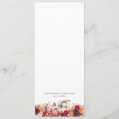 エレガント秋フローラパンプキ結婚ン メニュー (裏面)