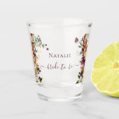 エレガント秋フローラブライダルシャワー ショットグラス (正面)