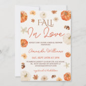 エレガント秋フローラブライダルシャワー 招待状 (正面)