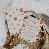 エレガント秋フローラブライダルシャワー 招待状