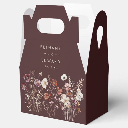 エレガント秋フローラブ結婚ロン フェイバーボックス (オープン)