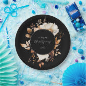 エレガント秋フローラリース ペーパープレート (パーティー)