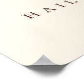 エレガント秋フローラレッド結婚のウェルカムサイン ポスター (角)