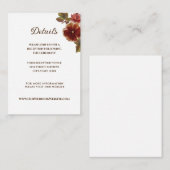 エレガント秋フローラ水結婚色 エンクロージャーカード (正面/裏面)