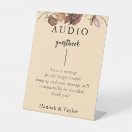 エレガント秋フローラ結婚の電話帳 台座サイン