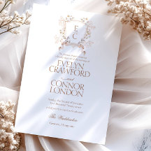 エレガント秋フローラ結婚クレスト