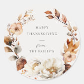 エレガント秋フローラ ラウンドシール (正面)