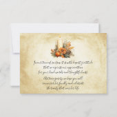 エレガント秋フローラ | Candle Beervement Thank You サンキューカード (裏面)