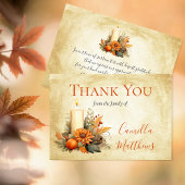 エレガント秋フローラ | Candle Beervement Thank You サンキューカード
