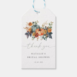 エレガント秋ブライダルシャワーの好意 ギフトタグ