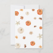 エレガント秋ブライダルシャワー サンキューカード (裏面)